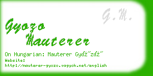 gyozo mauterer business card